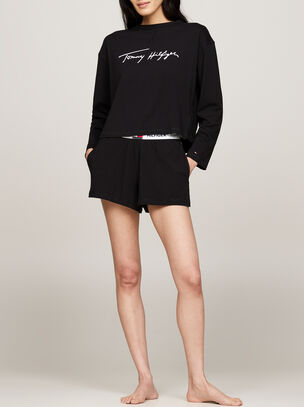 Heritage Long Sleeve PJ Set - Black