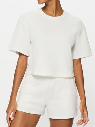 Naomi Waffle Short Set - Ivory