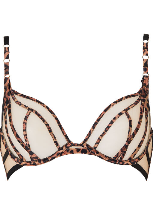 Sheer Desire Non-Padded Plunge Bra image number 4.0
