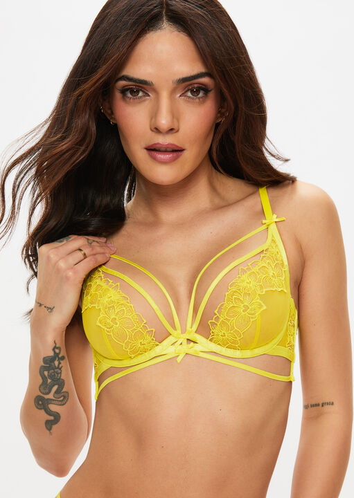 Floral Affair Non Padded Plunge Bra image number 1.0