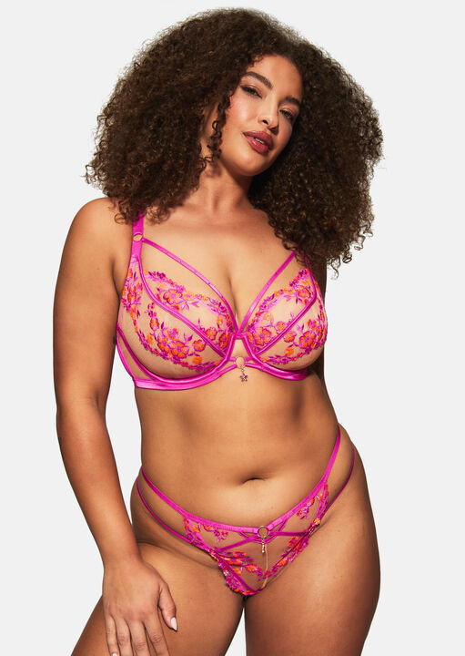 Tropical Tease Non Padded Fuller Bust Plunge Bra image number 0.0