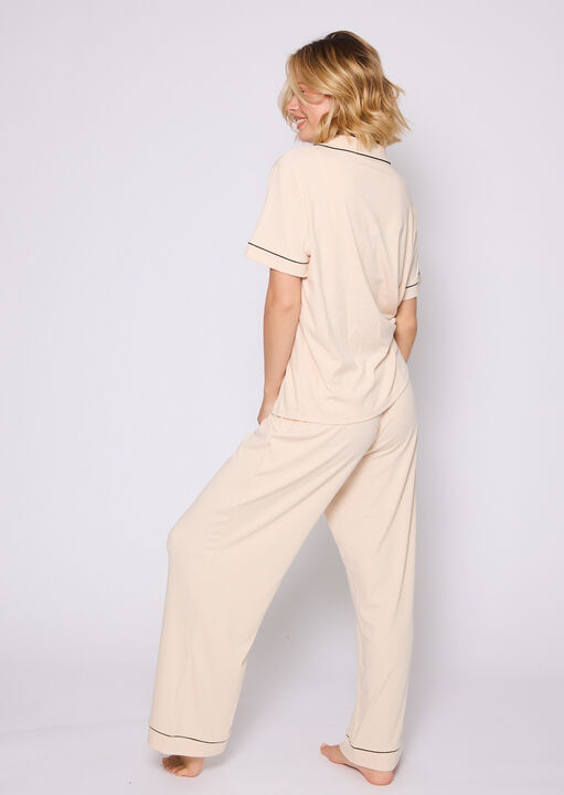 Rib Long Sleeve Revere Set image number 2.0