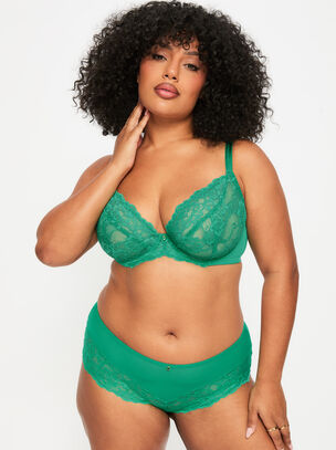 Sexy Lace Fuller Bust Non Padded Plunge Bra