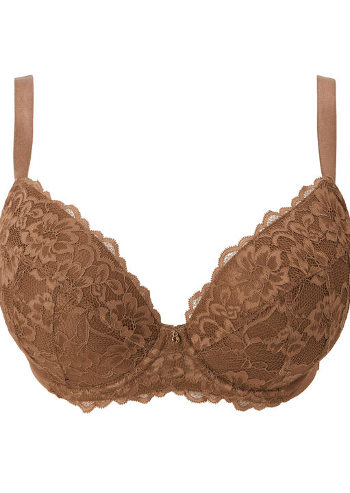Sexy Lace Padded Plunge Bra image number 4.0