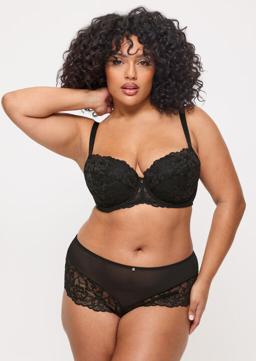 Sexy Lace Padded Balcony Bra image number 1.0