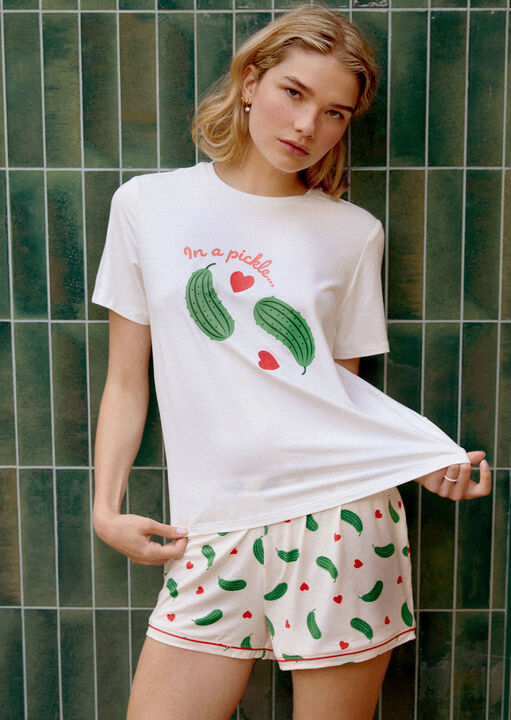Pickle Print Tee Short Set image number 0.0