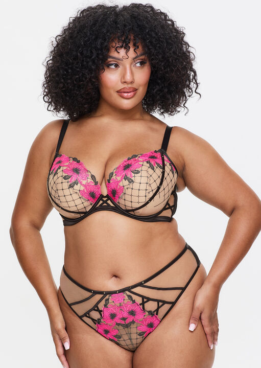 Boudoir Rose Padded Plunge Bra image number 1.0