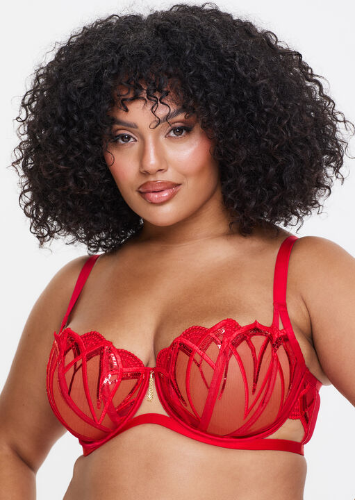Desiring Decadence Non Padded Fuller Bust Balcony Bra image number 1.0