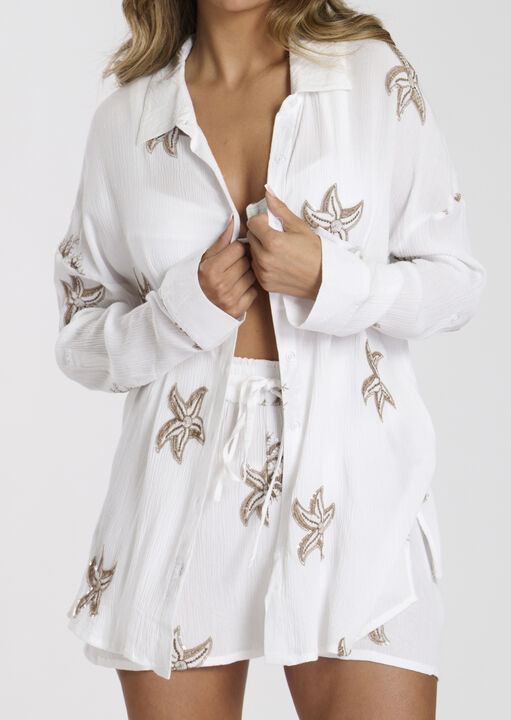 Embroidered Starfish Shirt image number 1.0