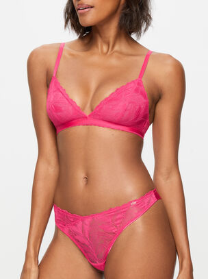 Harper Triangle Bralette - Hot Pink