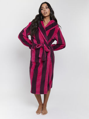 Chunky Sherpa Robe - Purple