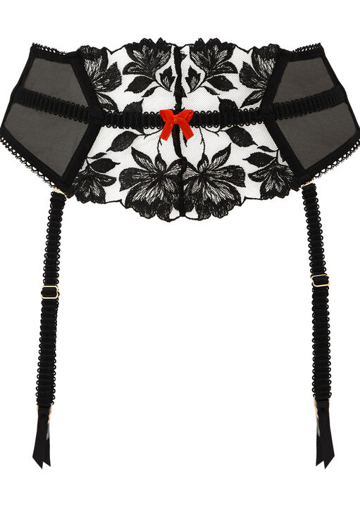 Noir Desire Embroidered Waspie Suspender image number 4.0