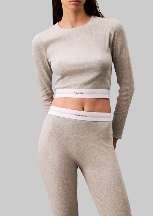 Modern Ribbed Long Sleeve Bralette image number 0.0