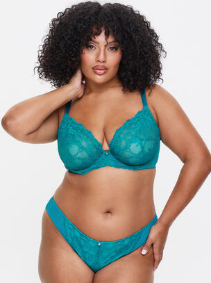 Sexy Lace Fuller Bust Non Padded Plunge Bra