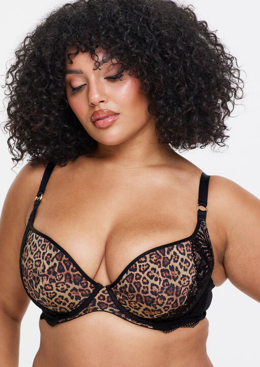 Feline Fantasy Padded Plunge Bra image number 3.0