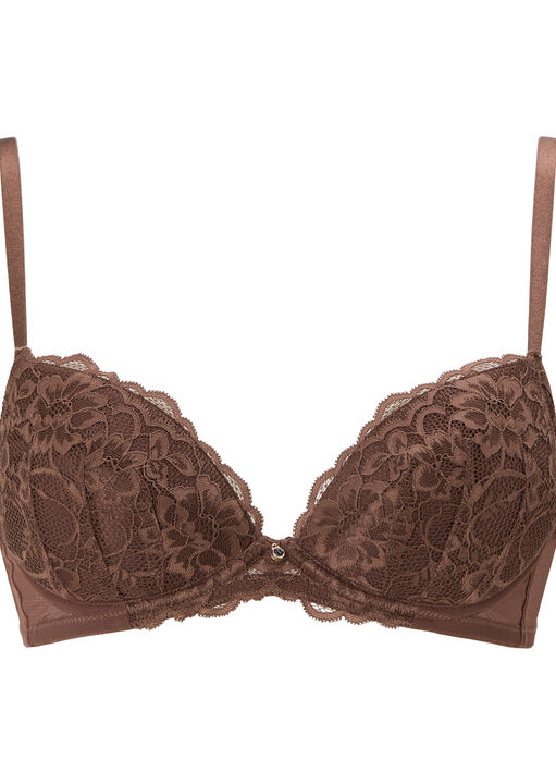 Sexy Lace Padded Plunge Bra image number 4.0