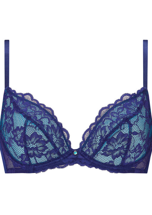Sexy Lace Non Padded Plunge Bra image number 4.0