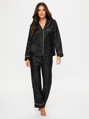 Signature Satin Long Pyjama Set