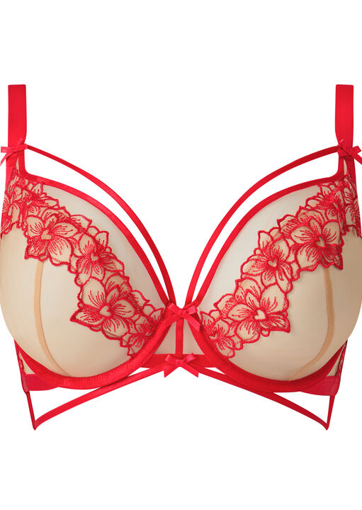 Floral Affair Non Padded Plunge Bra image number 9.0