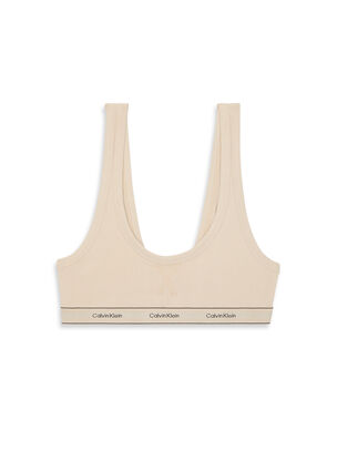 Heritage Cotton Unlined Bralette - Light Grey