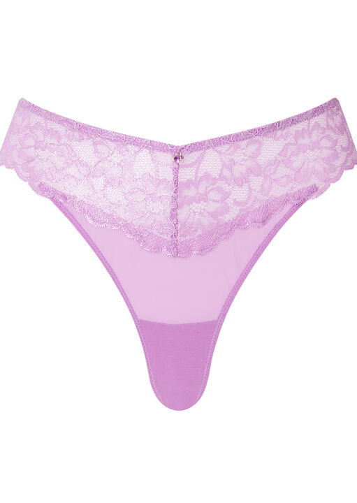 Sexy Lace Foiled Thong image number 4.0