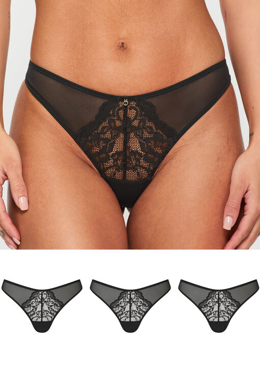 Sexy Lace Thong - Pack of 3 image number 0.0