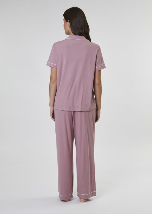 Rib Short Sleeve Revere Set image number 2.0