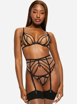 Sheer Desire Non-Padded Plunge Bra - Bright Purple