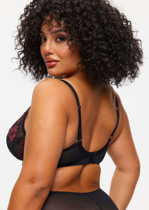 Sexy Lace Fuller Bust Non Padded Plunge Bra image number 2.0