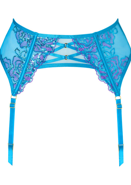 Pearlescent Embroidered Waspie Suspender image number 6.0