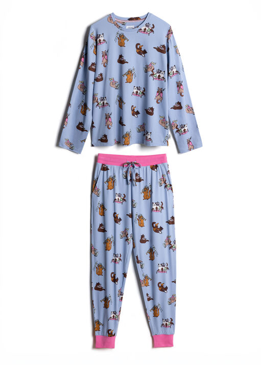 Chelsea Peers Princess Cats Long Sleeve Pyjama Set image number 4.0