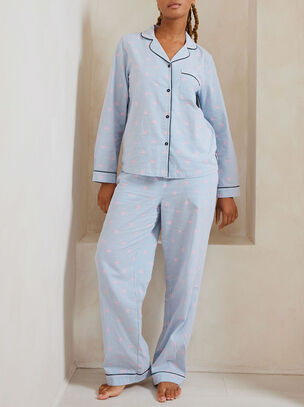 Starfish Pinstripe Seersucker Set - Blue
