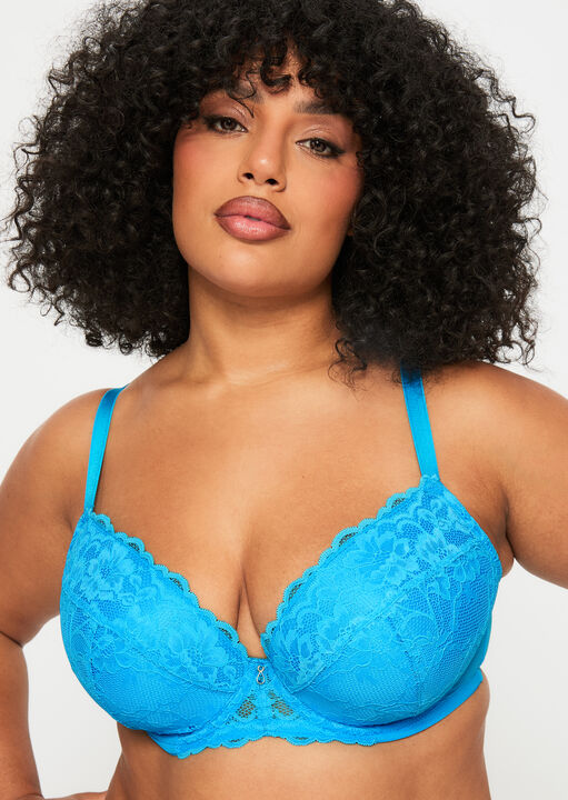 Sexy Lace Padded Plunge Bra image number 3.0