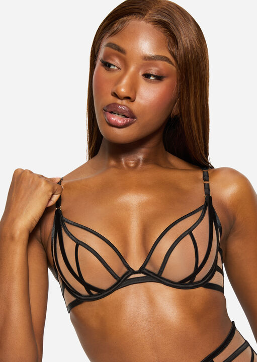 Sheer Desire Non-Padded Plunge Bra image number 1.0