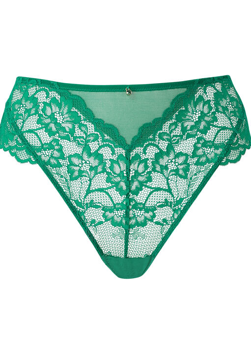 Sexy Lace High Waisted Brazilian Knickers image number 4.0