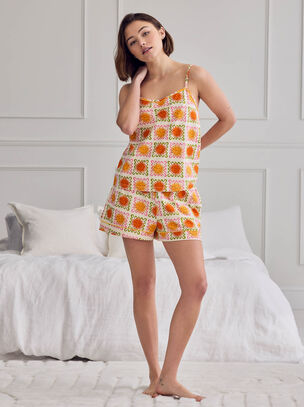 Sunshine Cami Short Sleeve Set  - Cream