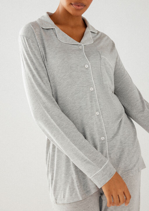 Modal Revere Long Sleeve Set image number 3.0