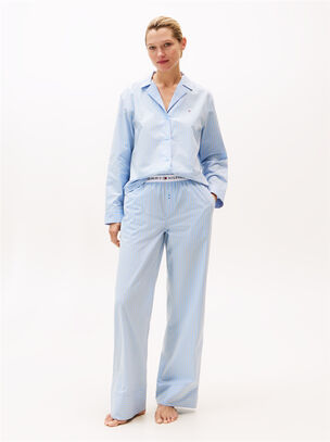 Heritage Poplin Stripe Shirt - Blue