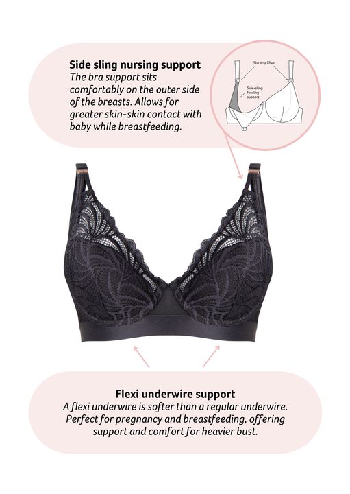 Warrior Plunge Nursing Bra image number 4.0