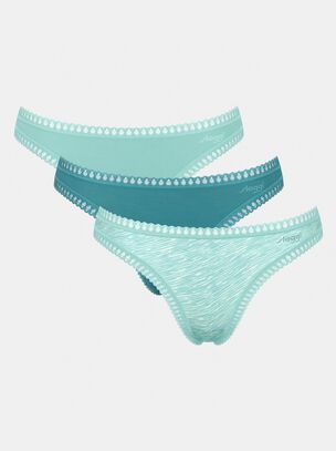 Sloggi Go Crush String 3 Pack - Teal - Light Blue