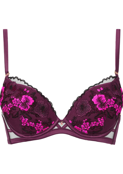 Amethyst Allure Padded Plunge Bra image number 8.0