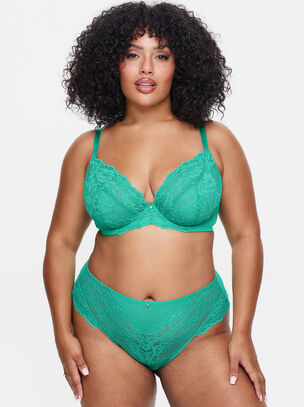 Sexy Lace Fuller Bust Non Padded Plunge Bra