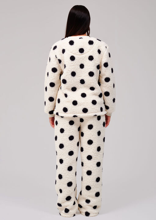 Loungeable Polka Dot Borg Jumper and Jogger image number 2.0