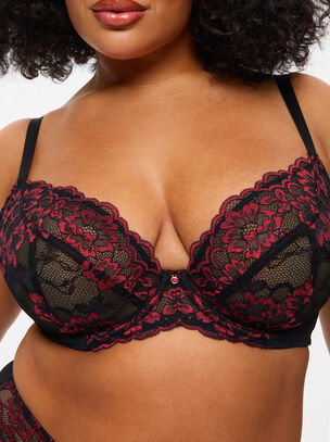 Sexy Lace Fuller Bust Non Padded Plunge Bra