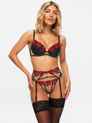 Caged Rose Padded Plunge Bra Caged Rose Padded Plunge Bra