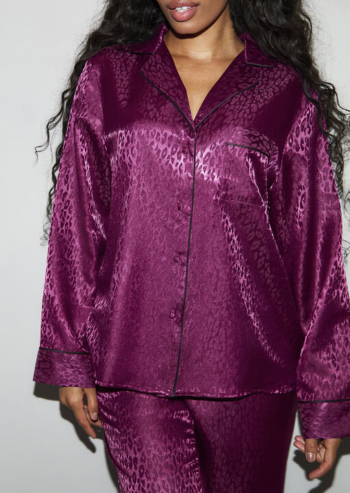 Signature Satin Pyjama Shirt & Trousers Set image number 5.0