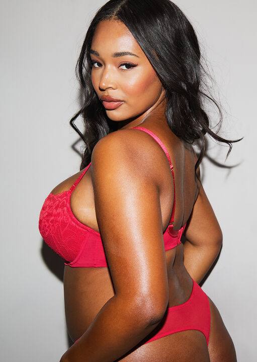 Sexy Lace Padded Balcony Bra image number 3.0