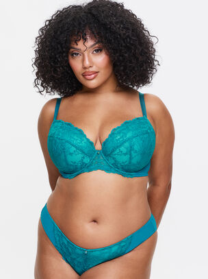 Sexy Lace Padded Plunge Bra