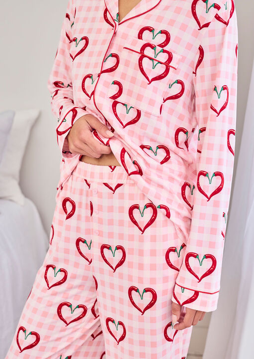 Chilli Heart Long Sleeve Set  image number 3.0