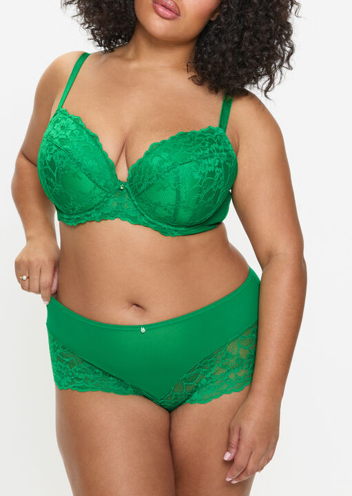 Sexy Lace Padded Plunge Bra image number 1.0